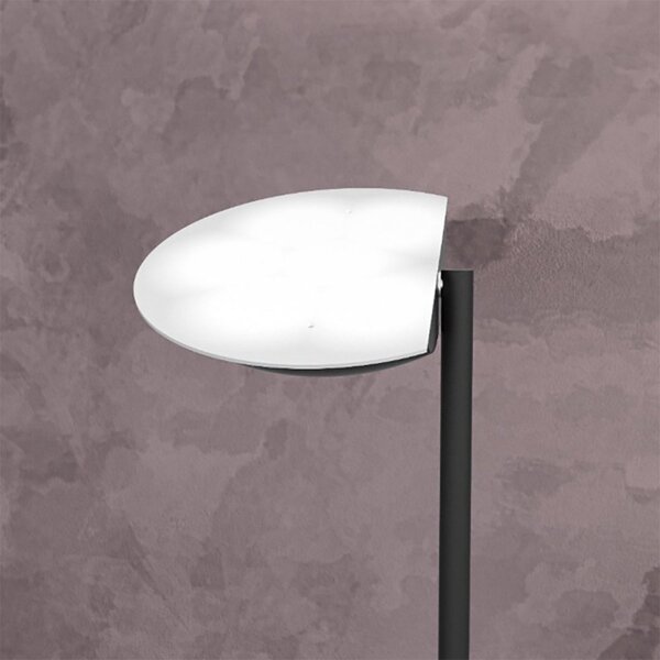 Piantana moderna top light mood 1165 t ne gx53 led 220v metallo nero diffusore vetro orientabile - Top Light