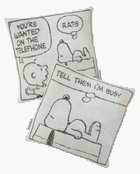 Set di 2 copricuscini decorativi in lana Peanuts