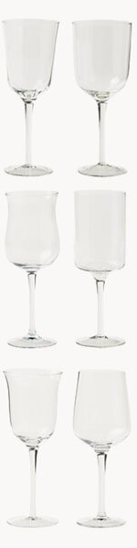 Set di 6 bicchieri da vino in vetro soffiato Diseguale