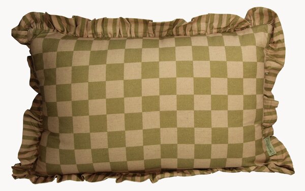Cuscino in cotone con volant Block