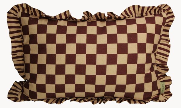 Cuscino in cotone con volant Block