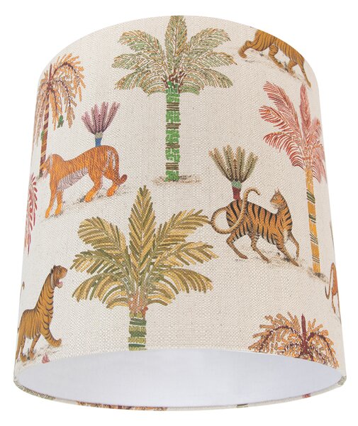 Paralume in tessuto multicolore con stampa animalier 40/40/40