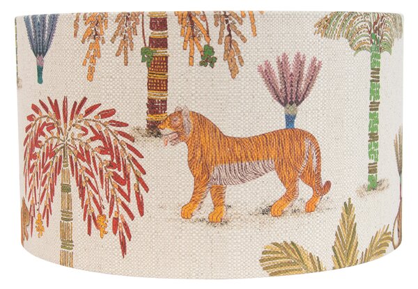 Paralume in tessuto multicolore con stampa animalier 35/35/20
