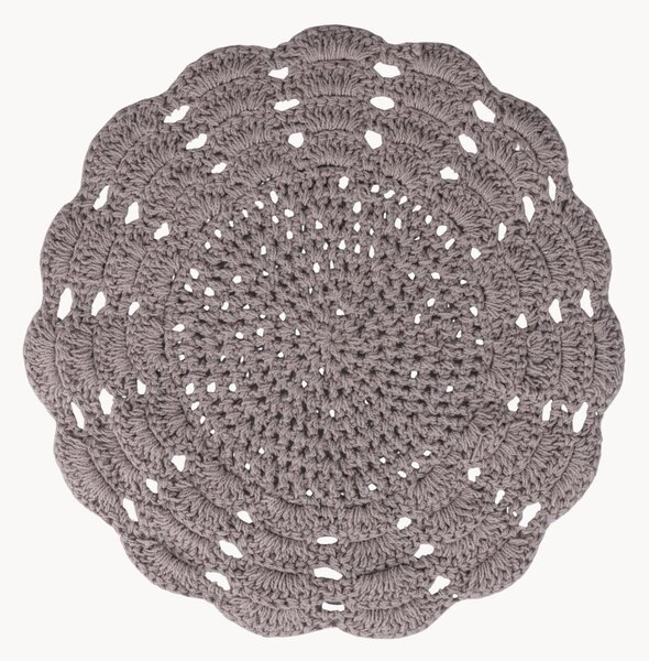 Tovaglietta americana rotonda in cotone Crochet