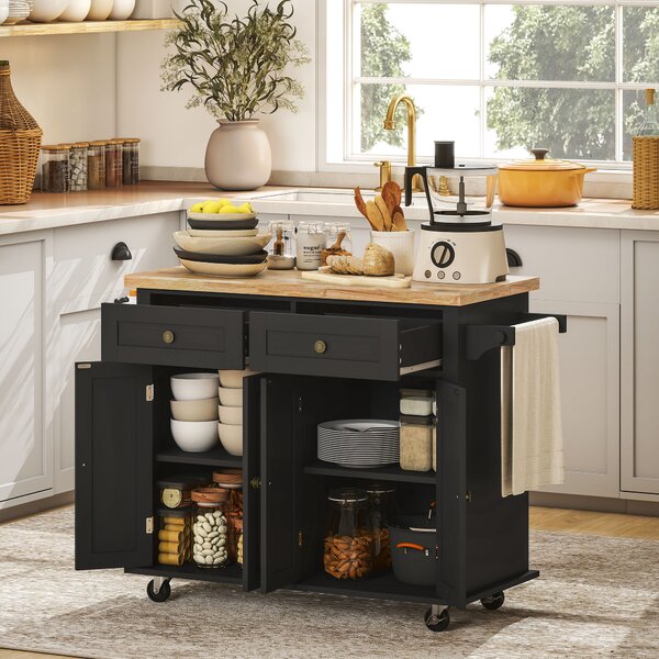 Relaxdays Carrello da Cucina con Ruote, 3 Ripiani, 2 Freni, Portaoggetti per Bagno e Ufficio