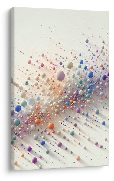 Quadro su tela – Danza astratta di sfere arcobaleno