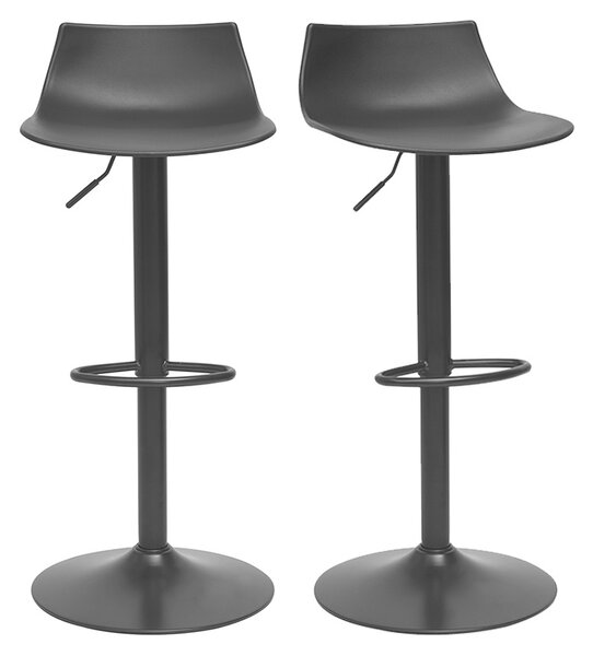 Sgabelli da bar regolabili design neri (set di 2) KELLY