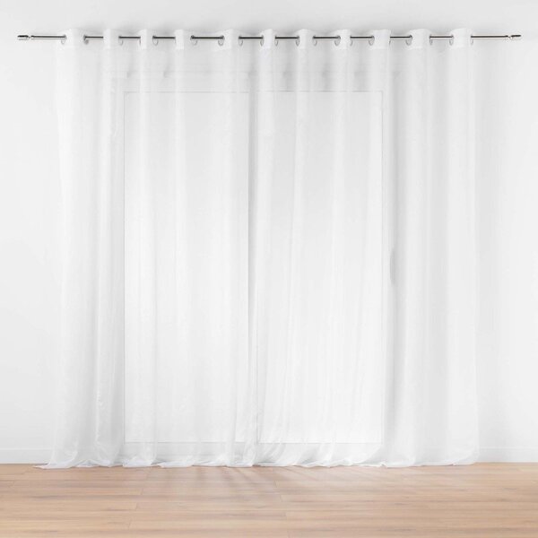 Tenda sottile bianca in voile 400x240 cm Lissea – douceur d'intérieur