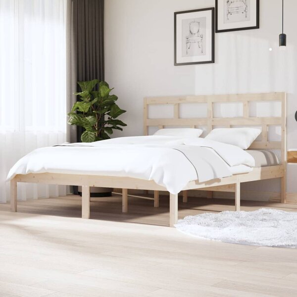 Struttura Letto Matrimoniale 160 x 200 cm Letto in Legno di Pino