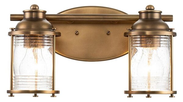 Quintiesse QN-ASHLANDBAY2-NBR-BATH - Lampada da parete per bagno ASHLAND BAY 2xE27/60W/230V IP44
