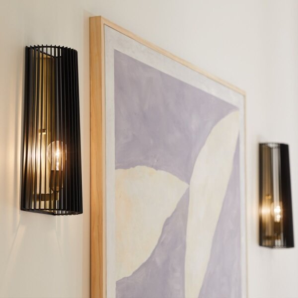 Quintiesse QN-LINARA1-BK - Lampada da parete LINARA 1xE27/60W/230V nero/oro