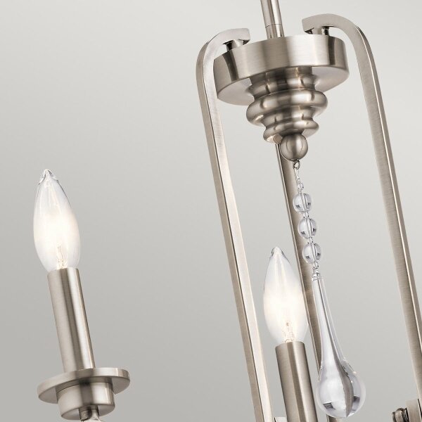 Quintiesse QN-KARLEE3 - Lampadario a stelo KARLEE 3xE14/60W/230V cromo satinato
