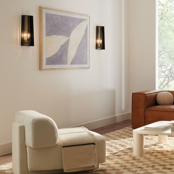 Quintiesse QN-LINARA1-BK - Lampada da parete LINARA 1xE27/60W/230V nero/oro