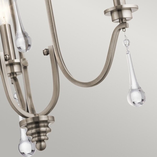 Quintiesse QN-KARLEE3 - Lampadario a stelo KARLEE 3xE14/60W/230V cromo satinato