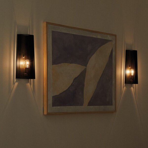 Quintiesse QN-LINARA1-BK - Lampada da parete LINARA 1xE27/60W/230V nero/oro