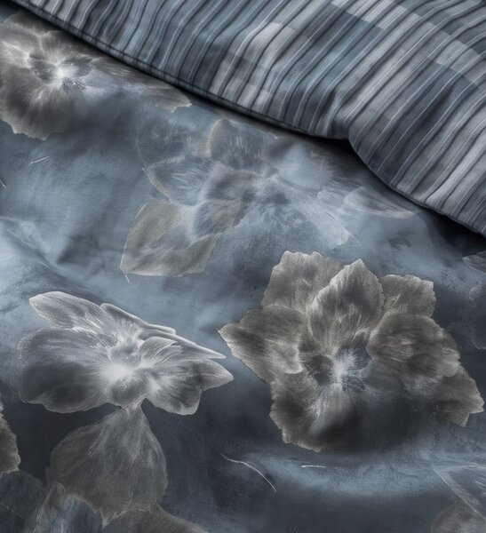 Completo Copripiumino MATRIMONIALE - 255X255 175X205 2 FEDERE 50X80 Macroflowers AVIO Raso Di Cotone Caleffi