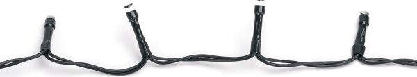 Aigostar - Catena luminosa LED per esterni, 100 LED / 8 funzioni, 3xAA, 5,3 m, IP44, bianco freddo