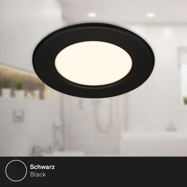 Briloner 7049015 - Faretto da incasso per bagno LED/6W/230V IP44 nero