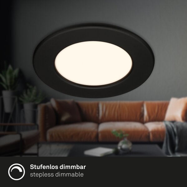 Briloner 7049015 - Faretto da incasso per bagno LED/6W/230V IP44 nero