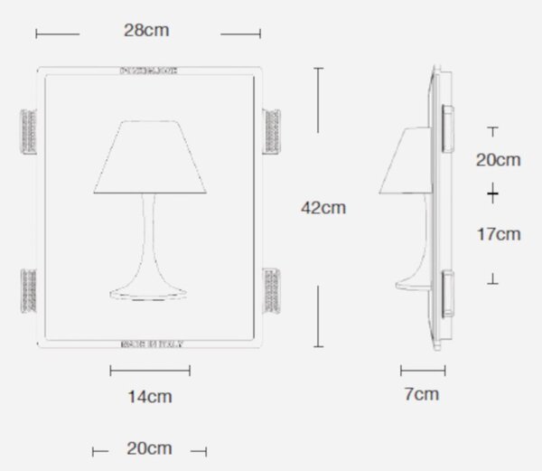 Applique gesso lampadari bartalini etseiv ap1 g9 led biemissione verniciabile - Lampadari Bartalini Gesso