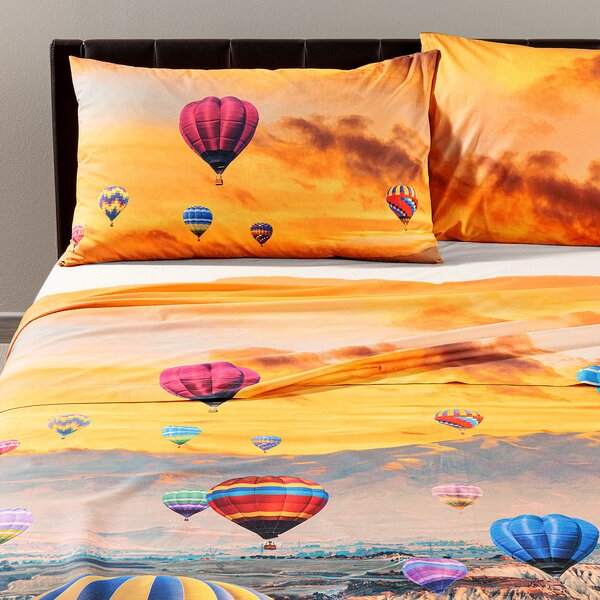 Lenzuola Copriletto In Cotone Cappadocia Singolo Sogni Di Viaggio Fotografico Caleffi