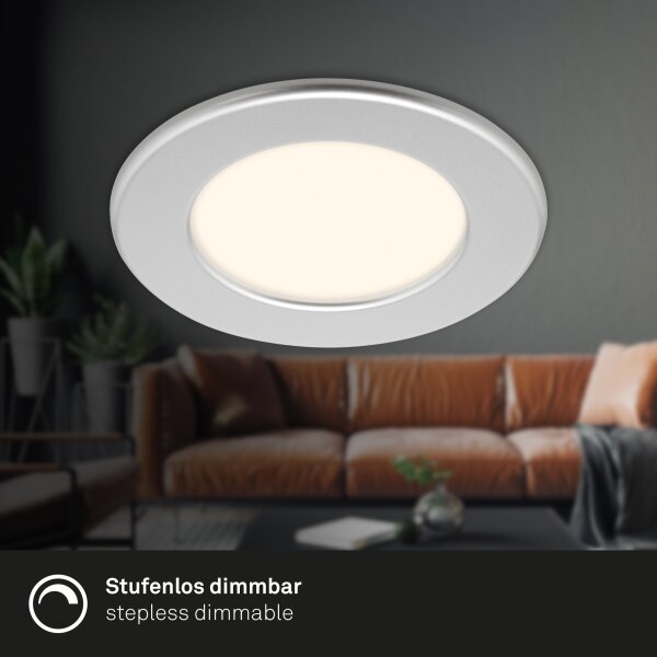 Briloner 7049014 - Plafoniera LED da incasso per bagno 6W/230V IP44 cromo opaco