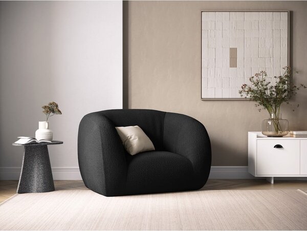 Poltrona grigio scuro in tessuto bouclé Essen - Cosmopolitan Design