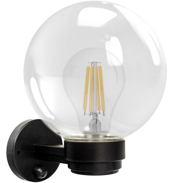 Brilagi - Applique da esterno con sensore HARBOR 1xE27/40W/230V IP33 nero/trasparente