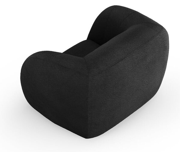 Poltrona grigio scuro in tessuto bouclé Essen - Cosmopolitan Design