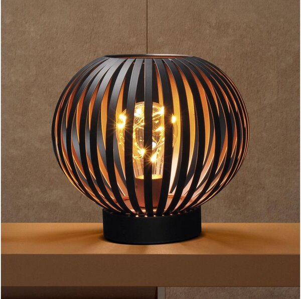 Solight WO3102 - LED Lampada da tavolo decorativa LED/3xAA nero/rame