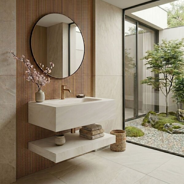 Lavabo da Parete con Mensola Rea Apollo Gran Cloud Sky 70
