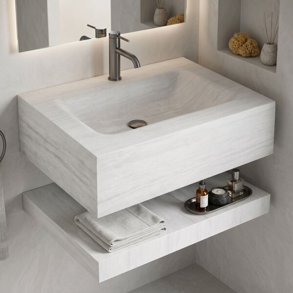 Lavabo sospeso con mensola Rea Apollo Muralto Roma 70
