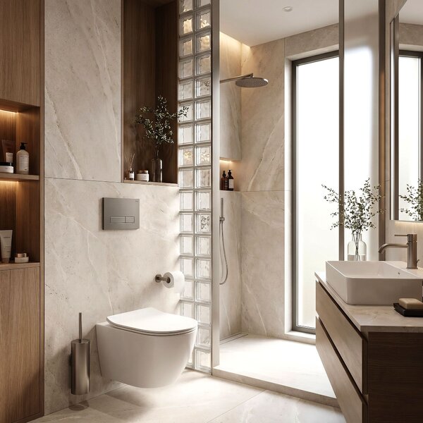 Pulsante per supporto set da incasso WC Rea HD K011A-Q e Slim 024N Titan