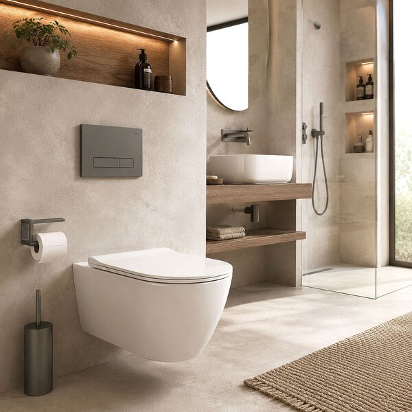 Pulsante per supporto set da incasso WC Rea HD K011A-Q e Slim 024N Titan