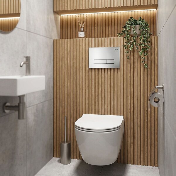 Pulsante per supporto set da incasso WC Rea HD K011A-Q and Slim 024N Satin