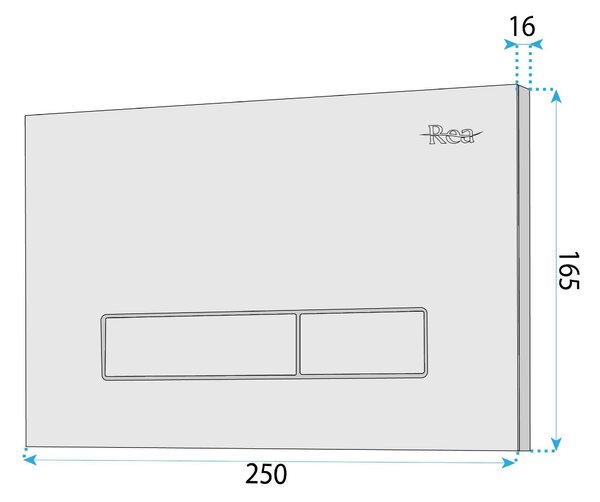 Pulsante per supporto set da incasso WC Rea HD K011A-Q e Slim 024N Titan