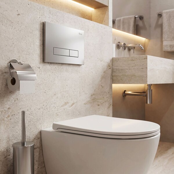 Pulsante per supporto set da incasso WC Rea HD K011A-Q and Slim 024N Satin