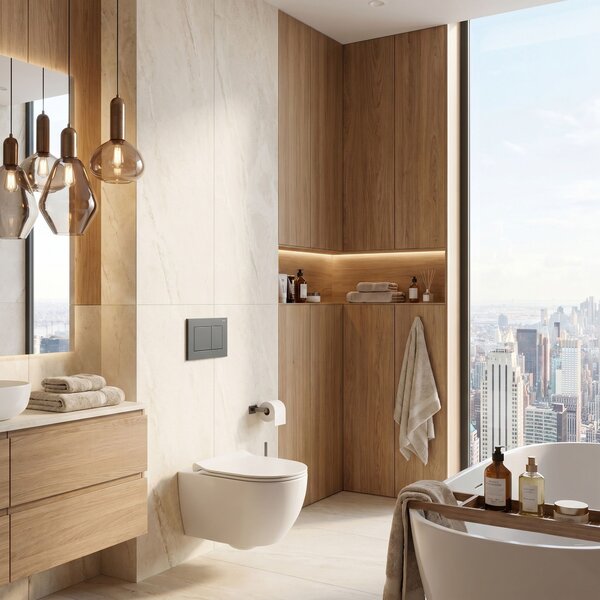 Pulsante per supporto set da incasso WC Rea J K011A-Q e Slim 024N Titan