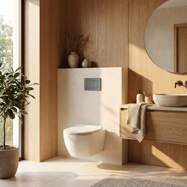 Pulsante per supporto set da incasso WC Rea J K011A-Q e Slim 024N Titan