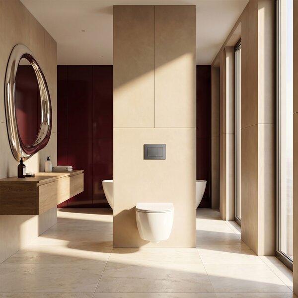 Pulsante per supporto set da incasso WC Rea J K011A-Q e Slim 024N Titan