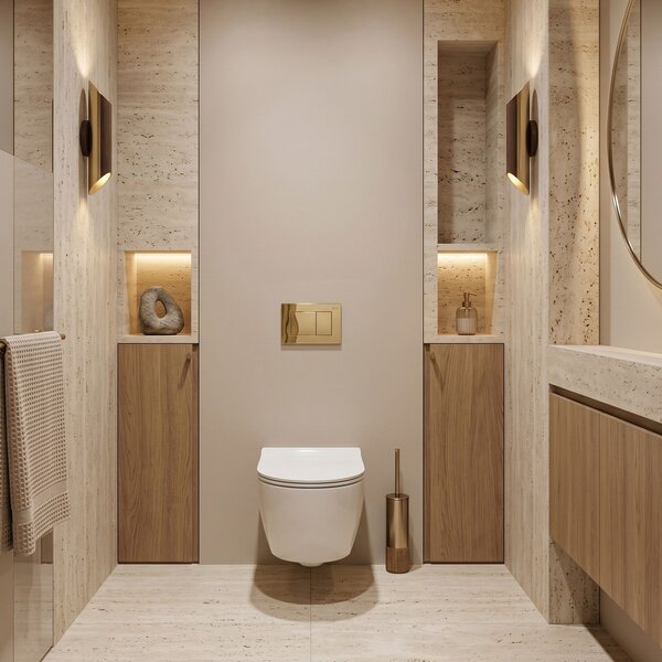 Pulsante per supporto set da incasso WC Rea J K011A-Q e Slim 024N Gold