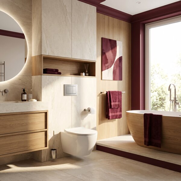 Pulsante per supporto set da incasso WC Rea J K011A-Q e Slim 024N Satin