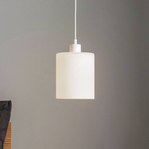 Solbika Lighting Lampada a sospensione Soda con paralume in vetro bianco Ø 15cm