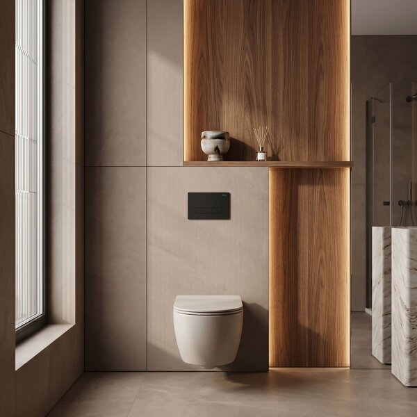 Pulsante per supporto set da incasso WC Rea HD K011A-Q e Slim 024N Black