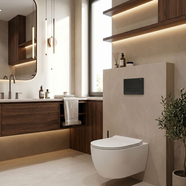 Pulsante per supporto set da incasso WC Rea HD K011A-Q e Slim 024N Black