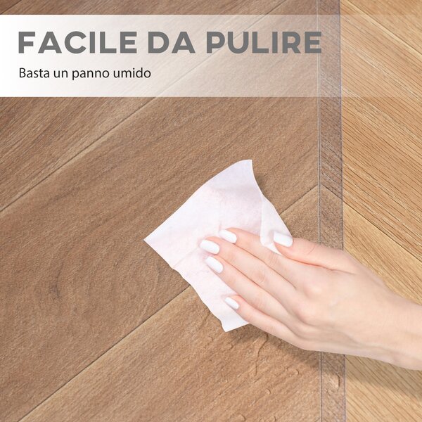 HOMCOM Tappetino per Sedia Ufficio Salvapavimento Antiscivolo in Plastica, 90x120cm, Trasparente|Aosom