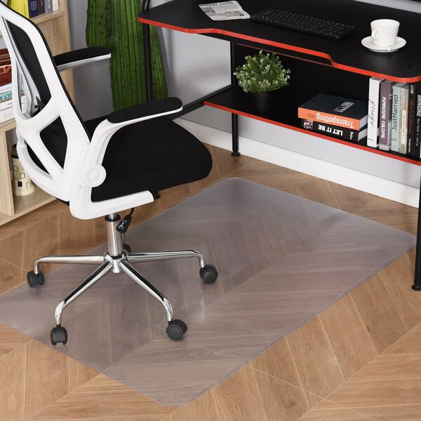 HOMCOM Tappetino per Sedia Ufficio Salvapavimento Antiscivolo in Plastica, 90x120cm, Trasparente|Aosom