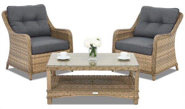 Mobili da giardino in rattan Toledo Terrace Garden Point cappuccino