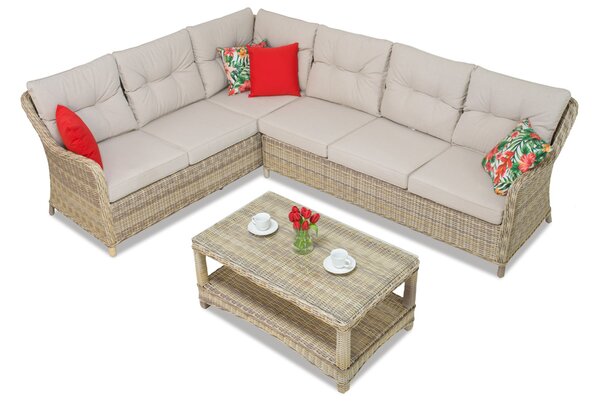 Set in technorattan Toledo Garden Point beige