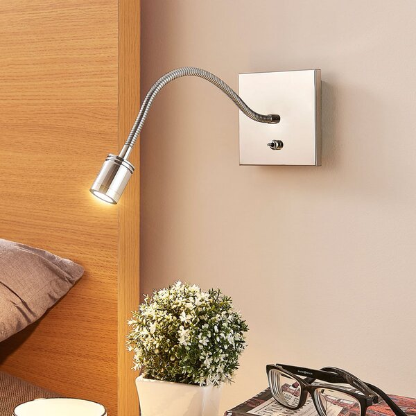 Applique da parete Lindby, Berfin, Metallizzato, Camera da letto, Metallo, Moderno